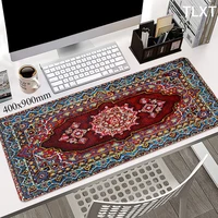 persian carpet large mouse pad art deskpad mousepad rubber rug office accessories computer mause mat carpet pc deskmat overlock