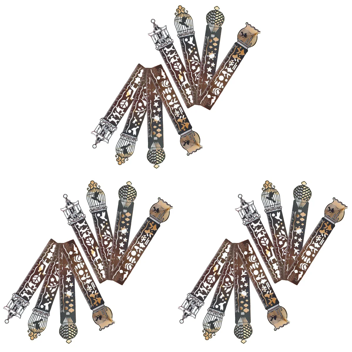 

24 металлические пустотелые закладки маленькая металлическая линейка подарок для детей студентов