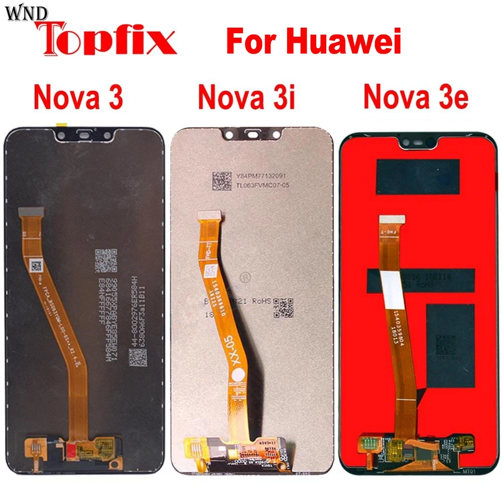 ЖК-дисплей для Huawei Nova 3, сенсорный экран PAR LX1 LX9 для Nova 3i, ЖК-дисплей INE LX2 L21 для Nova 3e, ANE LX3, L23, замена экрана