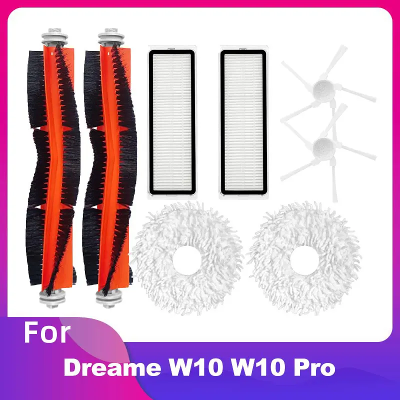 

For Dreame Bot W10 Pro Self-Cleaning Robot Vacuum Main Side Brush Hepa Filter Mop Bracket Holder Replacement For Cleaner Spare