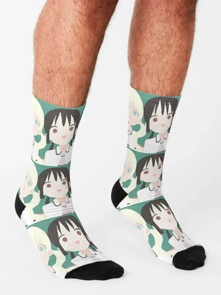 Чулки Asobi Asobase мужские и женские милые художественные носки без линий упрощенного