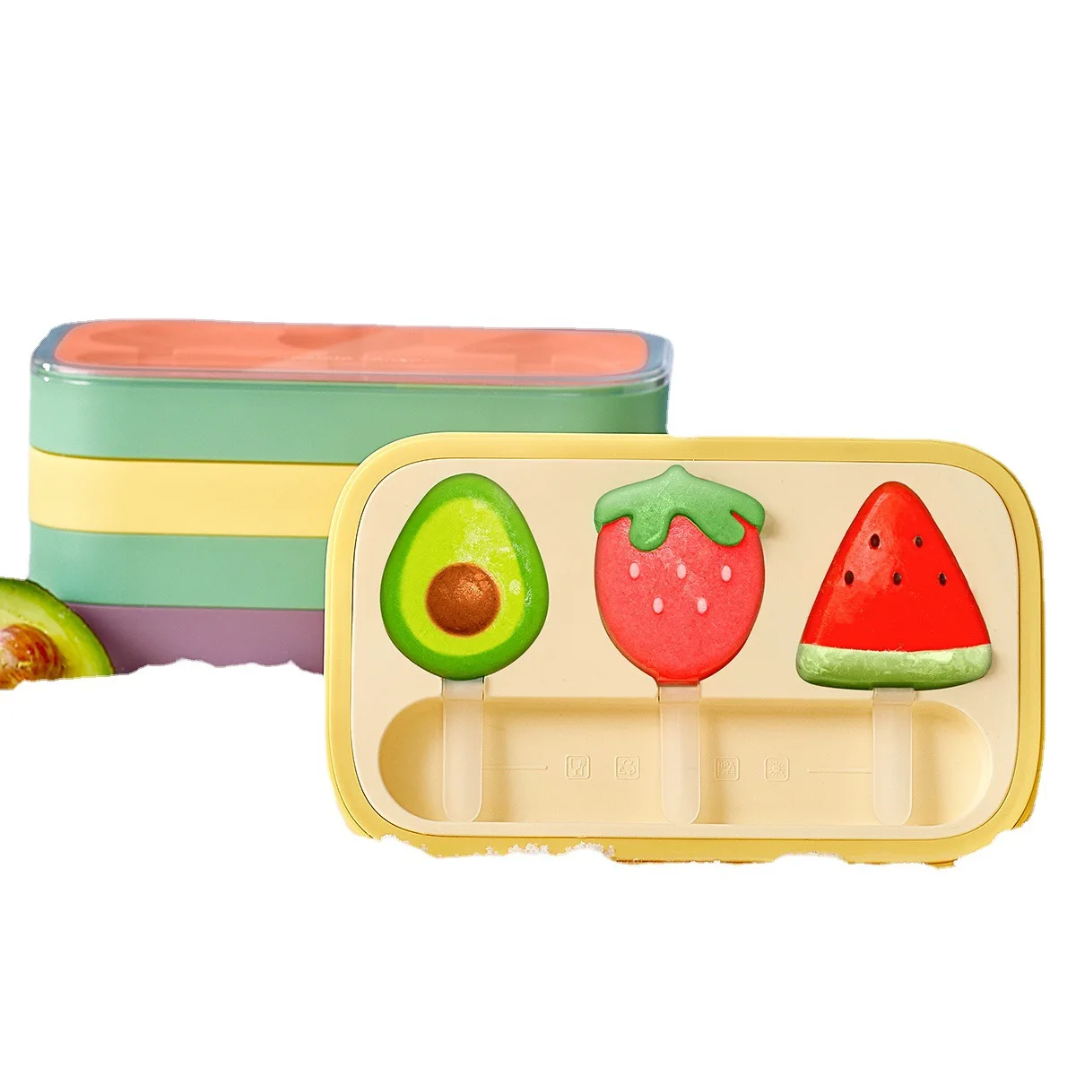 

Silicone Mold Silicone Ice Cream Mold Popsicle Sticks Chcolate Molds DIY Ice Cream Mould Ice Pop Maker Mould Ice Tray with Lid