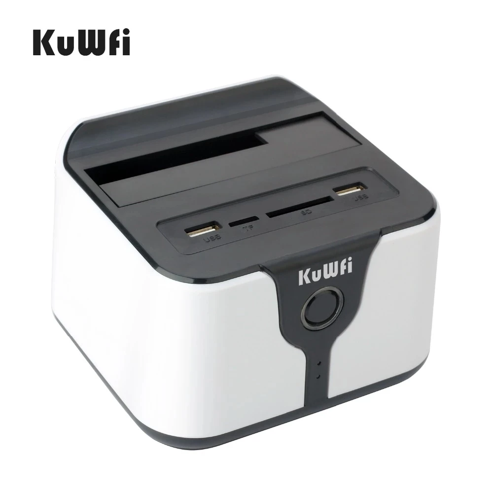 

Kuwfi Universal Hard Disk Base Sata Dual Disk Usb3.0 Offline Copy Mobile Hard Disk Enclosure Sipport Tf/Sd Memory Card
