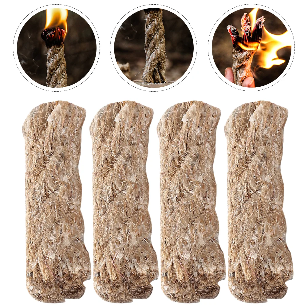 

4Pcs Tinder Outdoor Camping Rope Jute Rope for Hiking