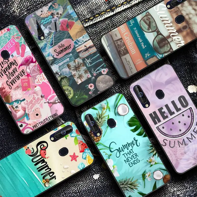 

Hello Cool Summer Flowers Beach Sea Phone Case for Samsung A51 01 50 71 21S 70 31 40 30 10 20 S E 11 91 A7 A8 2018