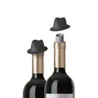 silicone cowboy cap wine bottle stopper vacuum stop sealer wine cork plug jackson black top hat barware bar tools leak free
