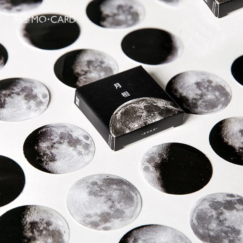 

45pcs Planet Black White series Decorative Sticker Scrapbooking diy Label Diary Album Stationery