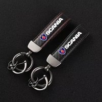 carbon fiber leather car keychain custom sports line key rings gift for scania k250 k280 k310 k320 k490 serie g p s seriex turbo