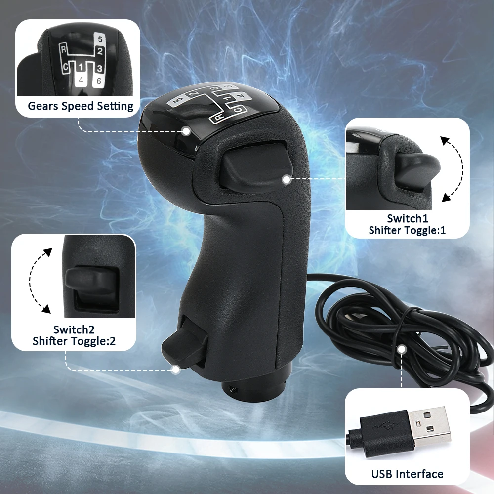 Ручка переключения передач USB-симулятора высокой низкой передачи для Logitech G923 G29 G27