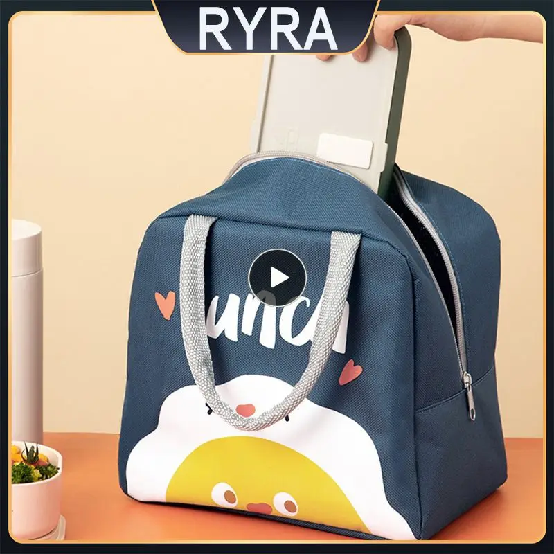 

Easy To Clean Portable Lunch Bento Bag Bento Bag Portable Pvc Insulated Bag Storage Bag High Capacity Lunch Box Bag Multipurpose