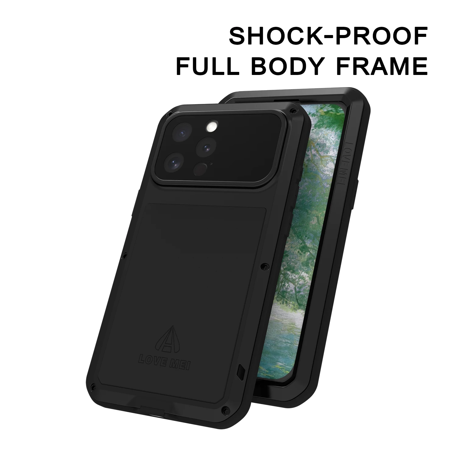 Чехол для телефона Love Mei Apple iPhone 16 Pro Max силиконовый металлический защитный чехол