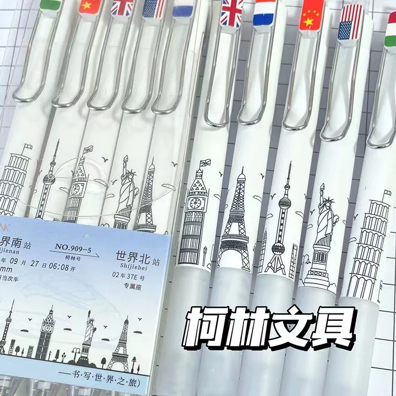 2 шт./партия гелевые ручки Colink World Landmark