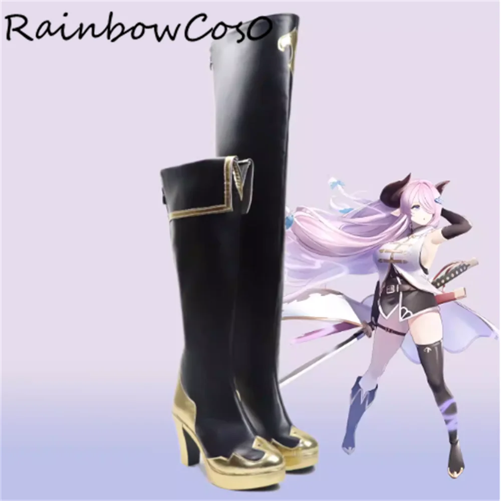 Фото Обувь для косплея Narmaya mao Granblue Fantasy, ботинки для игр, аниме, Хэллоуина, Рождества, RainbowCos0 W5644 №1