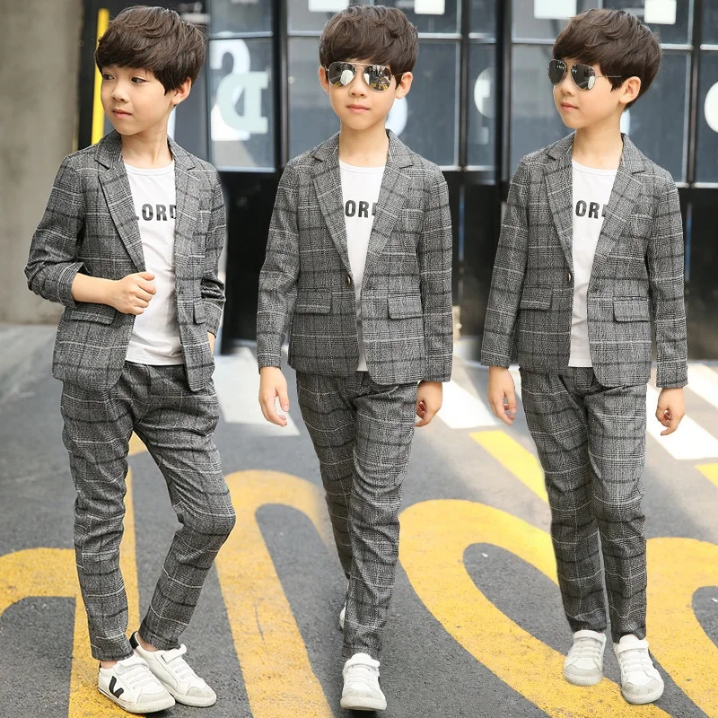 

Formal Boys Suit For Wedding Children Party Blazers Pants Baptism Outfit Kids Costume Gentlemen Teenager Prom Set