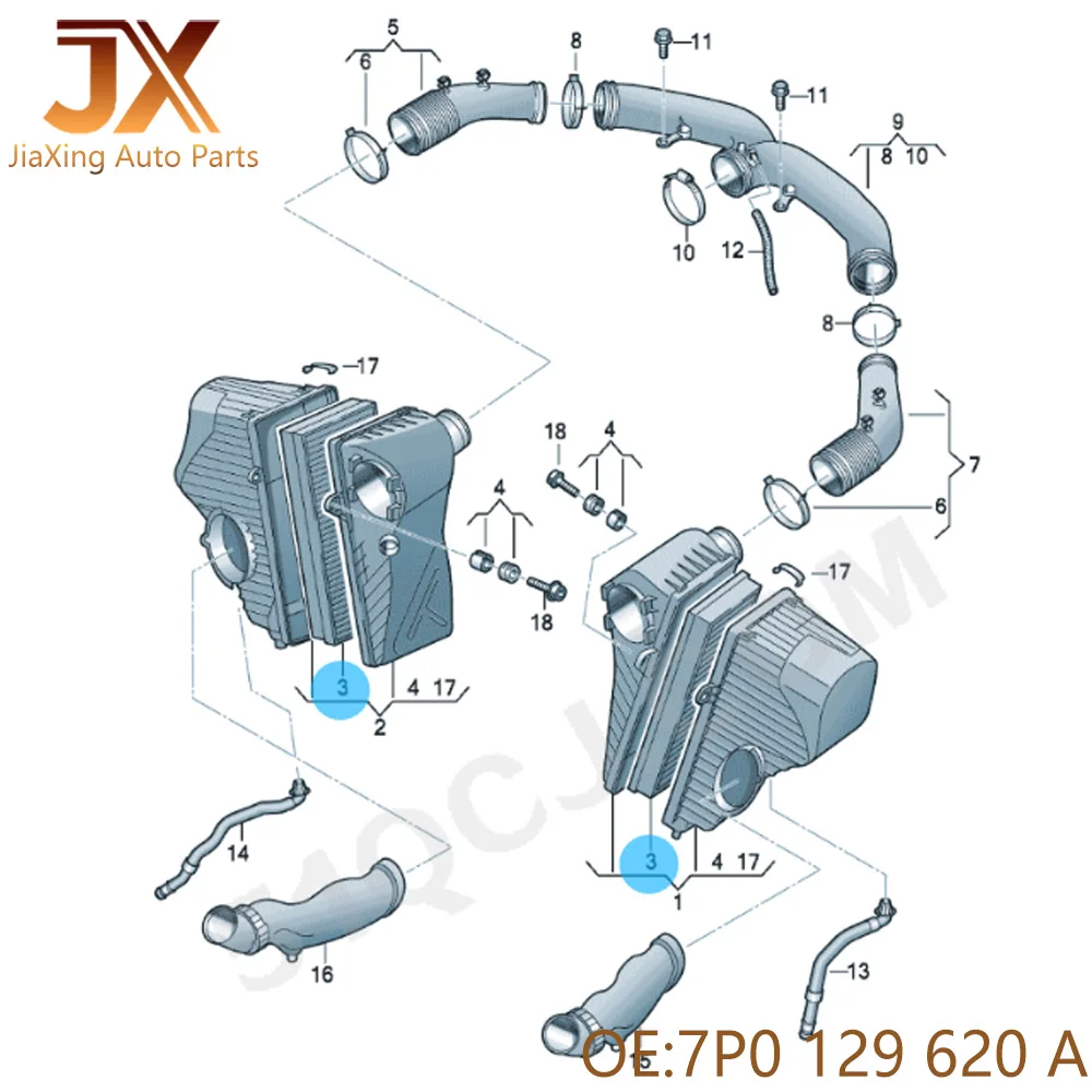 Воздушный фильтр для PORSCHE Cayenne(92A 9PA) Volkswagen Touareg(7L 7P) AUDI Q7 955.110.131.10 MA9025 7P0129620 7L0129620A