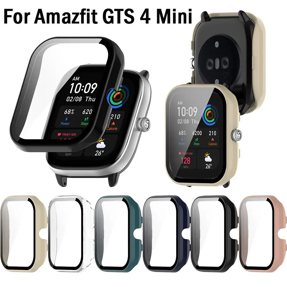 

Защита экрана смарт-часов для Amazfit GTS 4 Mini PC чехол + закаленное стекло для Huami Amazfit GTS4 Mini бампер