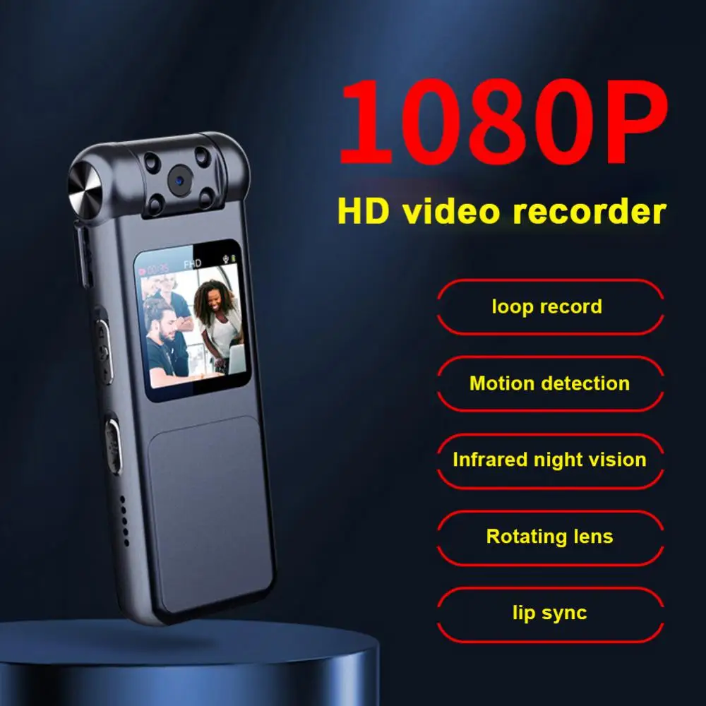 

Mini Camera Back Clip Camera Motion Detection Surveillance Camcorder Night Vision Recording Camera 1080P HD Video Recorder Cam