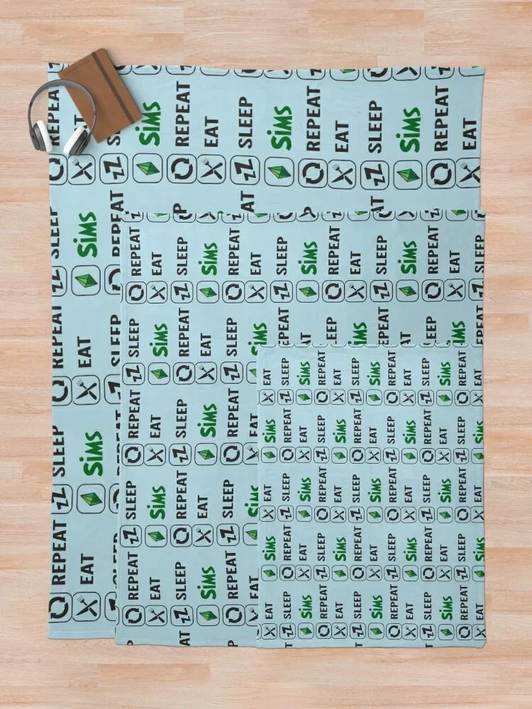 Съедобное одеяло с повторяющимися Sims плед для детских волос на диван одеяла