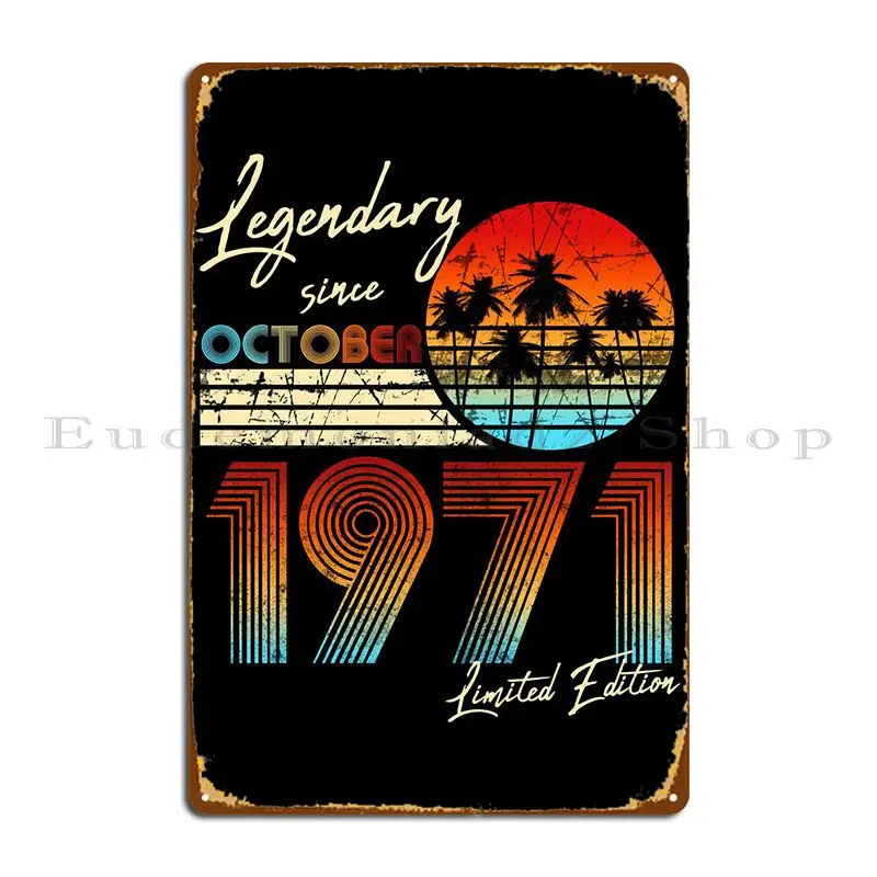 

Родился в октябре 1971 года, металлические строительные таблички, настенный пещера, плакат, оловянный знак, плакат