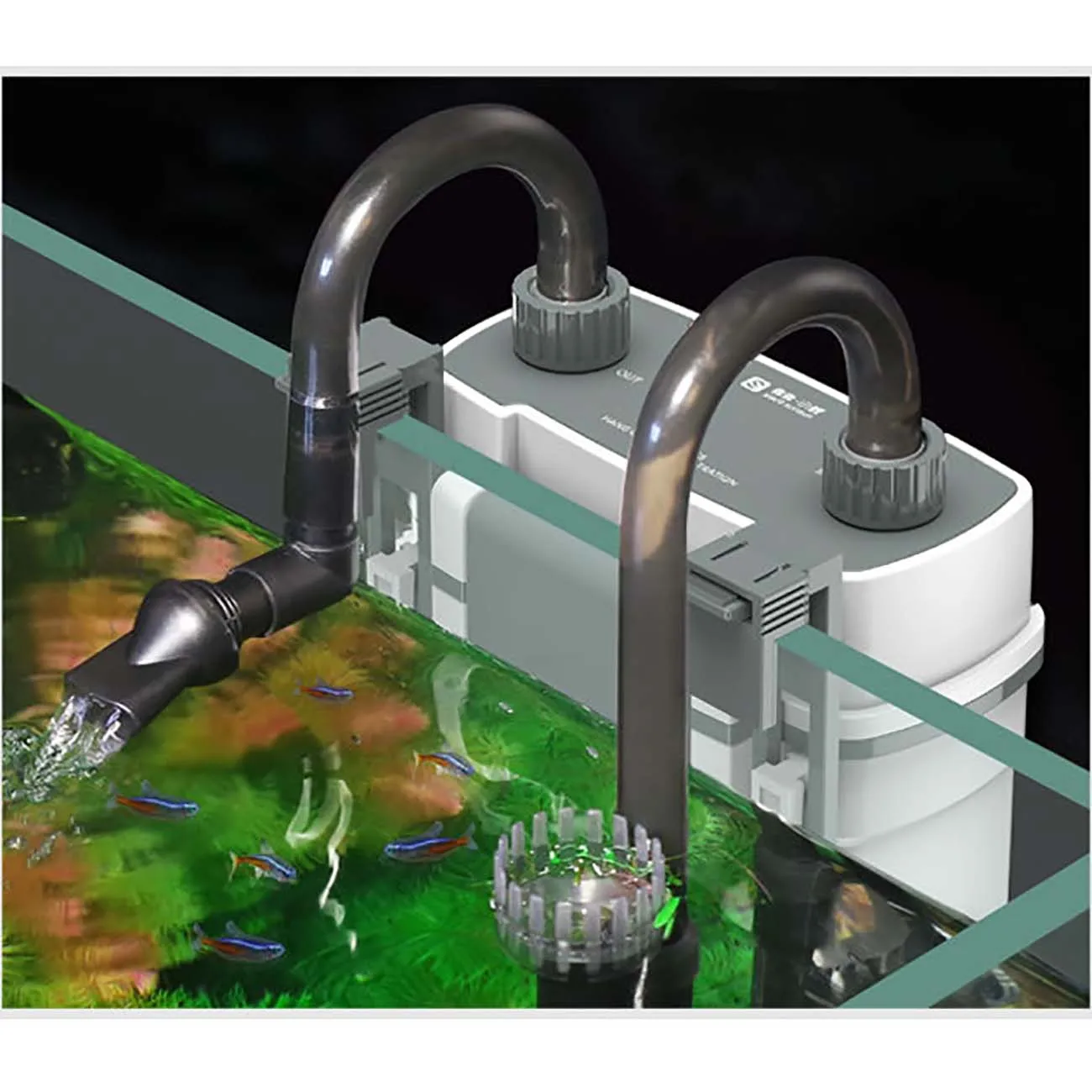 Фильтр для водопада в аквариуме с насосом настенного монтажа малого циркуляционного электрического 5W/7W, удаляющий масляную пленку.