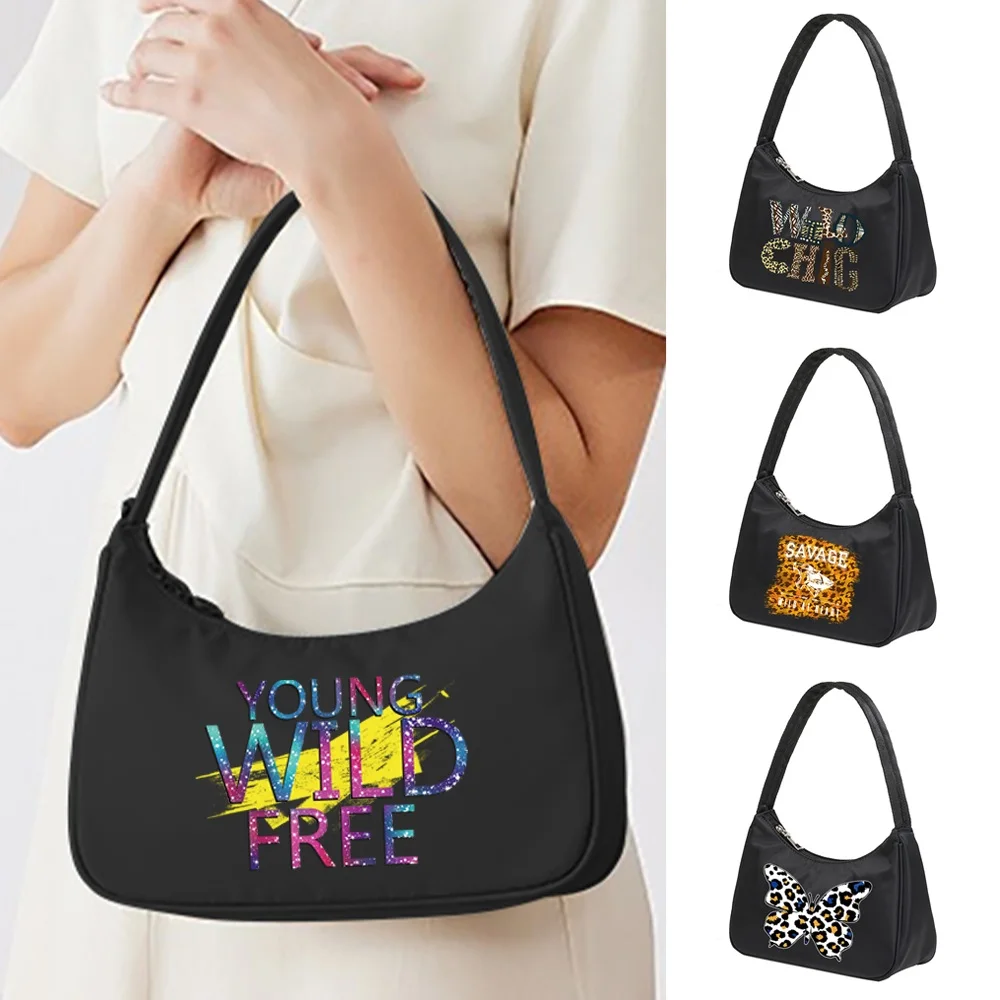 

2022 Underarm Bags Women Shoulder Bags Retro Street Handbag All-match Casual Commute Organizer Bag Wild Print Pattern