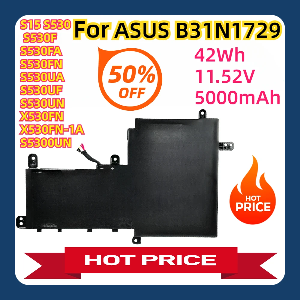 Аккумулятор для ноутбука ASUS VivoBook S15 S530 S530F S530FA S530FN S530UA S530UF S530UN X530FN X530FN-1A S5300UN DODOMORN