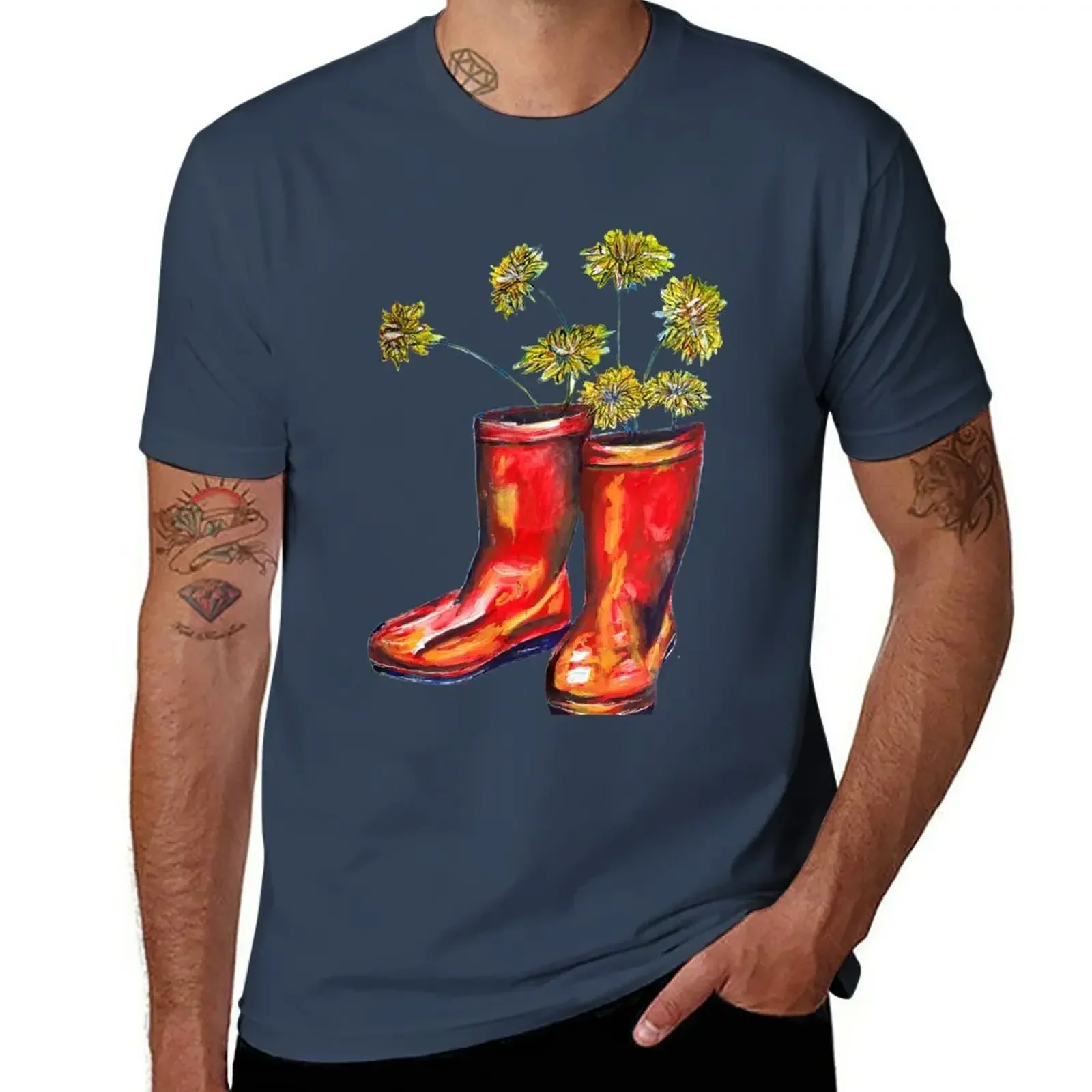 Футболка Inkopolis Red Welly Boots больших размеров эстетичная одежда черные футболки для
