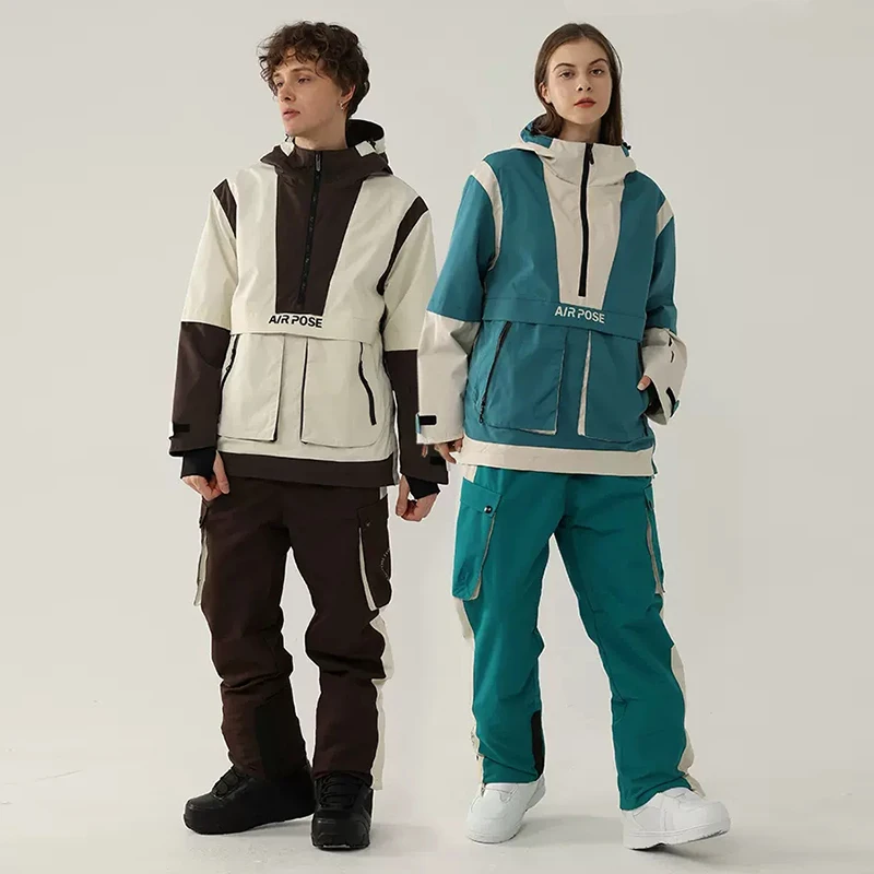 

2022 Winter New Ski Suit Women Outdoor Snowboard Jacket Overalls Men Skiing Set Warm Proof Windproof Waterproof Snow Clothing