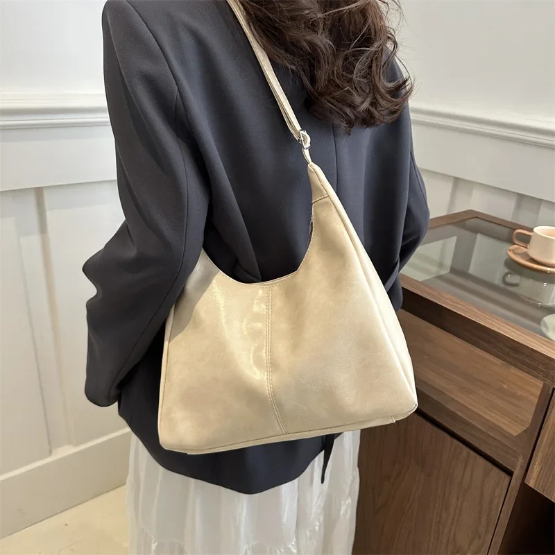 Французская модная большая вместительная женская сумка на плечо из