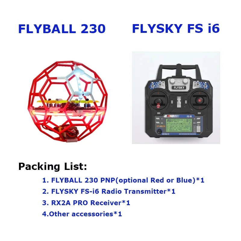 LDARC Flyball 230 футбольный Дрон RTF UAV с 2 4G 6Ch радиопередатчик RX KKT20 F4 FC 20 мм Летающий