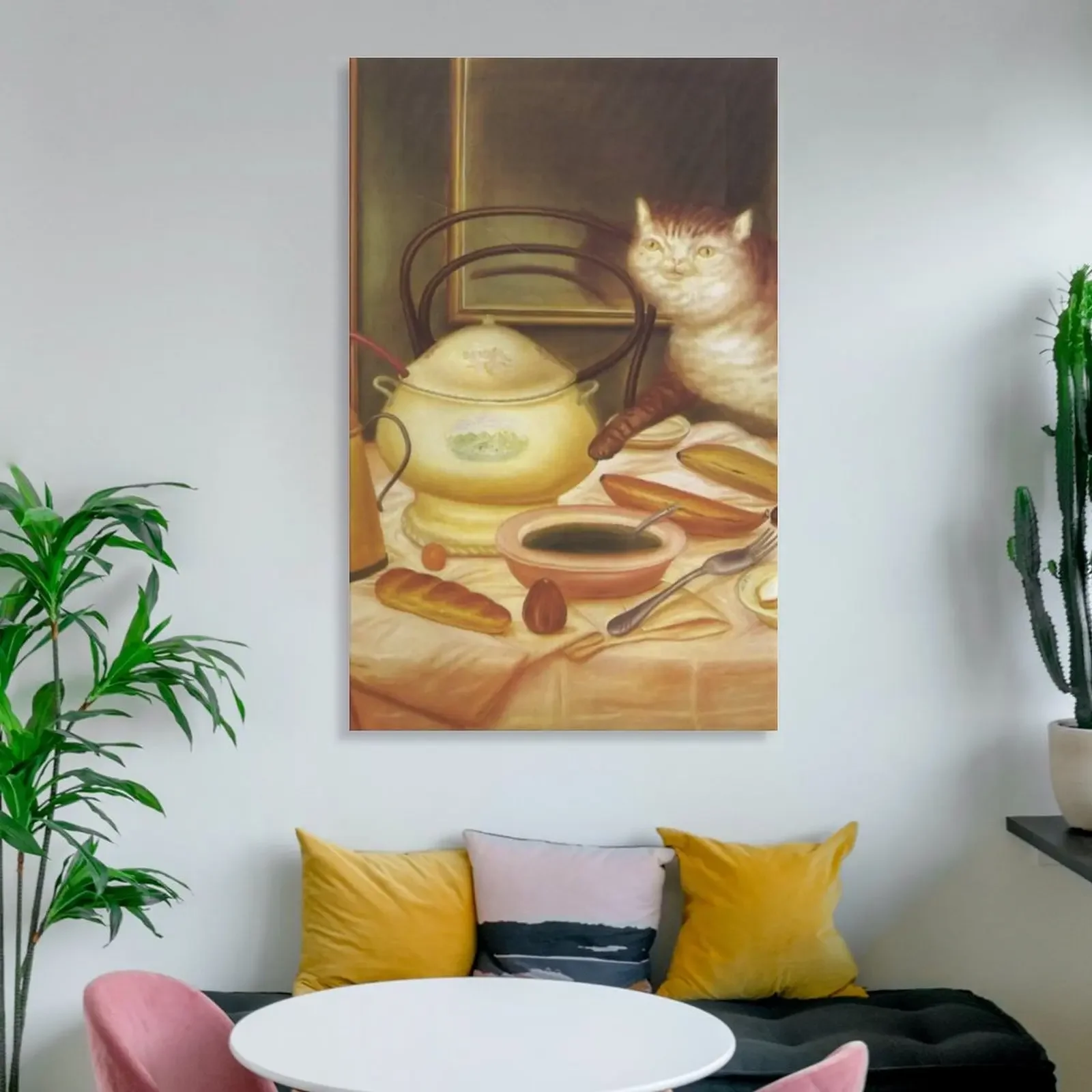 Живопись Фернандо Ботеро-Натюрморт с зеленым супом холст живопись украшение