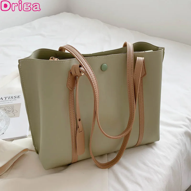 

Hot Sell Women Shoulder Bags Simple Texture Large Capacity Handbags Female 2023 New Hit Color Tote Bags Luxury Elegant Bag