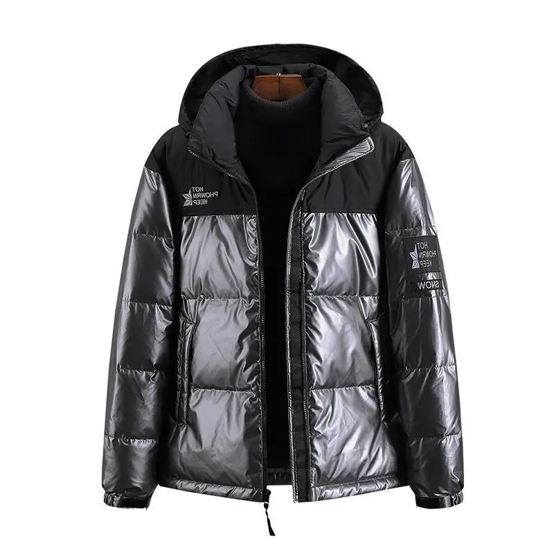 Winter Down Jacket Windbreaker Patchwork Warm Stand Collar Overcoat Parkas Coat for Men Women Unisex Outerwear Size 3Xl