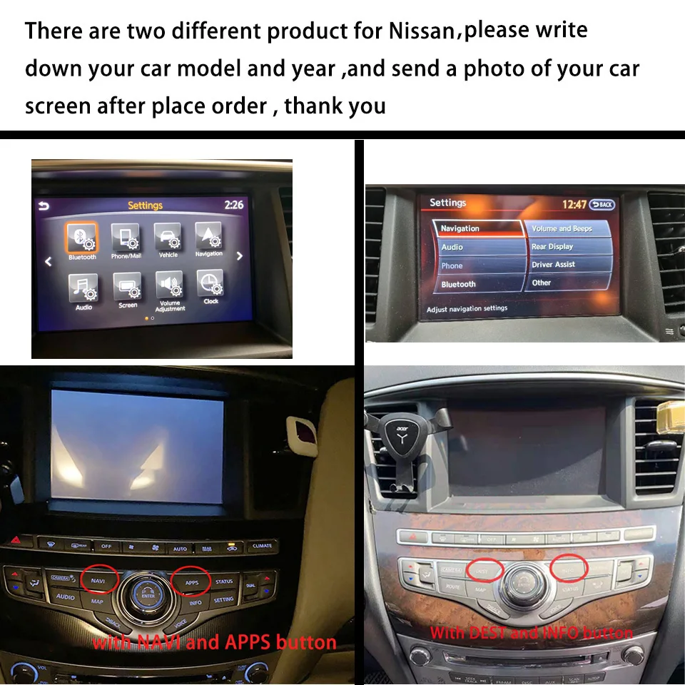 AZTON CarPlay беспроводной для Nissan патруль Y62 Armada 2013-2021 Android Авто Mirror Link Smart Box - купить по