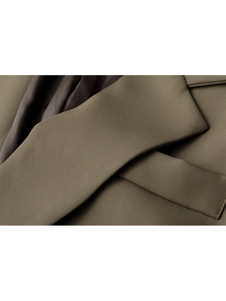 Женский простой базовый классический блейзер винтажный двубортный пиджак