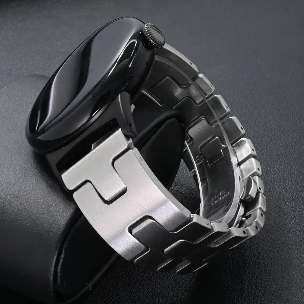 Ремешок из нержавеющей стали Satine Grand H для Google Pixel Watch 3 браслет 45 мм PIXCEL