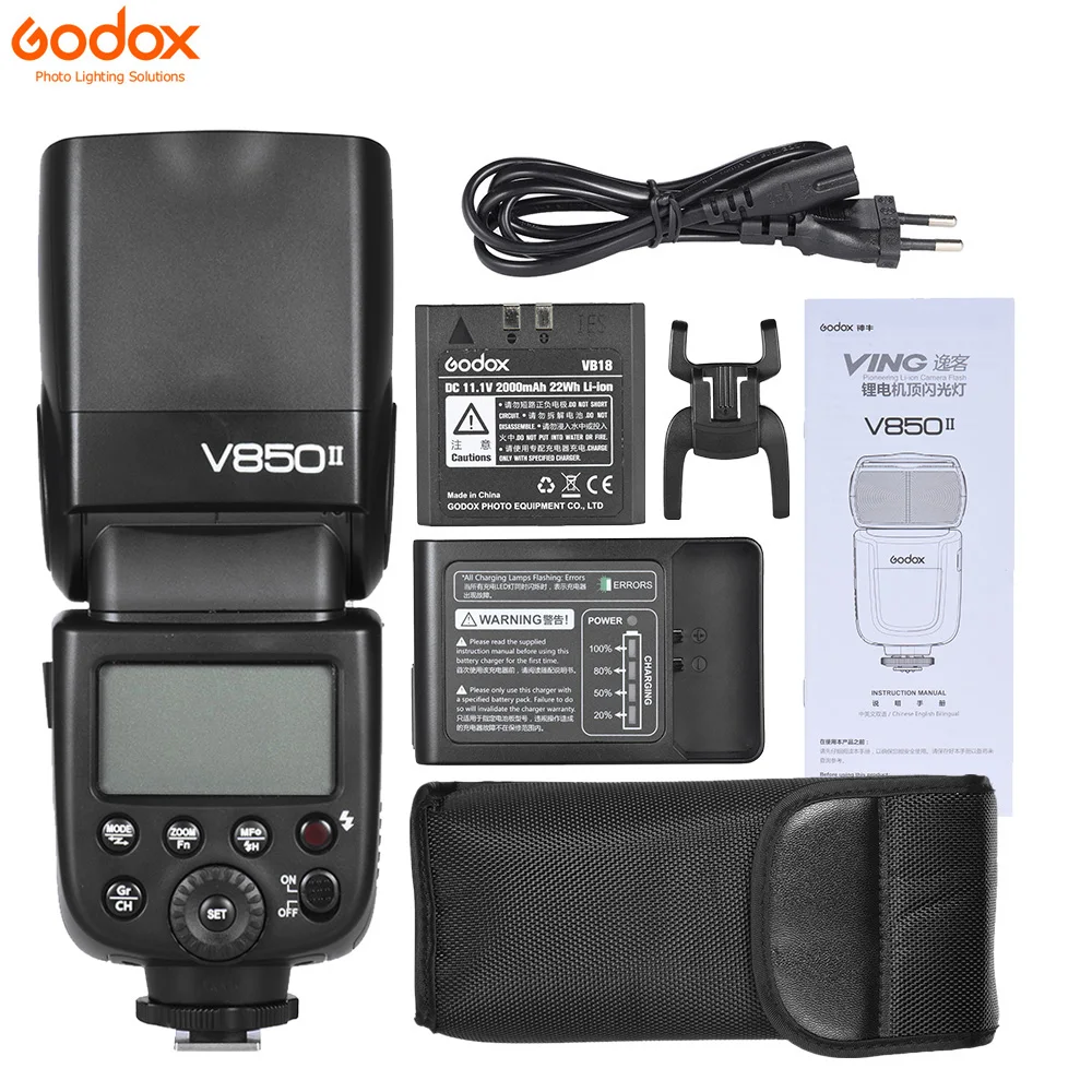Godox V850II GN60 Built-in 2.4G Wireless X System 1/8000s HSS Off Camera Flash Speedlite for Canon Nikon Pentax Olympas | Электроника