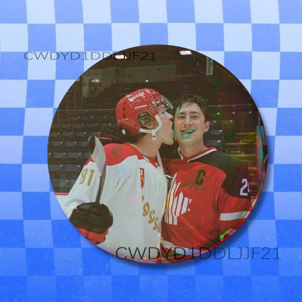 

Круглые значки-броши H-Heated Rivalry с мультяшным дизайном