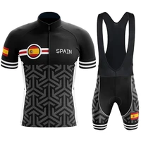 male cycling set shorts men clothes man summer 2022 spain national flag jersey uniforms pro team new uniform bycicle clothing