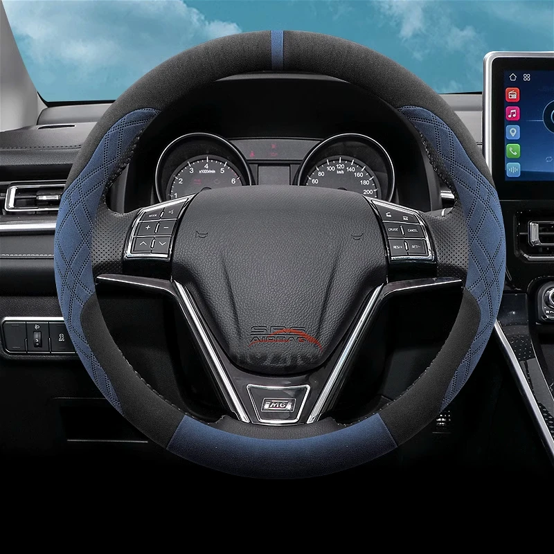 

Автомобильный замшевый чехол на руль для Genesis G80 G70 G90 GV60 GV70 GV80 2022 2023 2024 2025, автоаксессуары