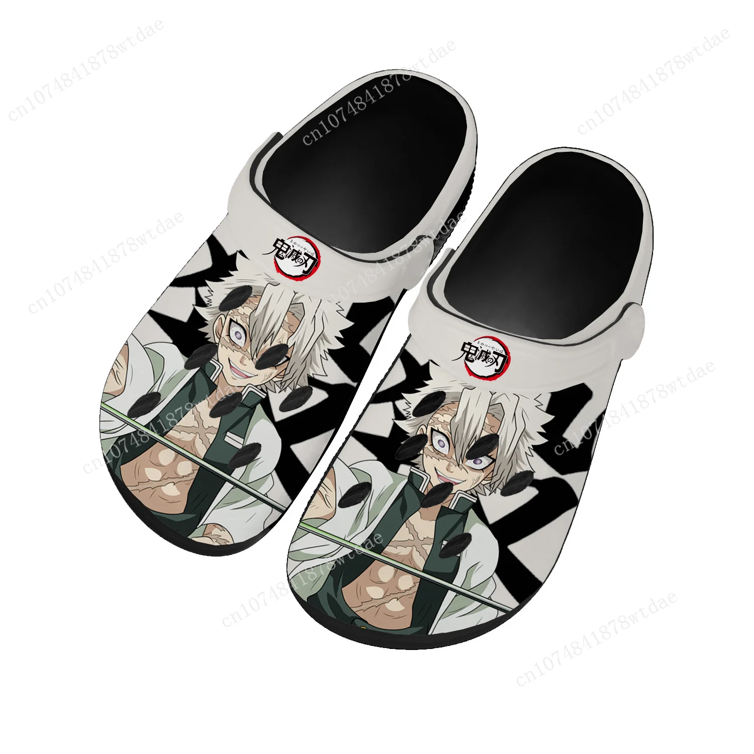 

Shinazugawa Sanemi Home Clogs Men Women Teenager Cartoon Custom Made Water Shoes Demon Slayer Garden Beach Hole Slippers Sandals
