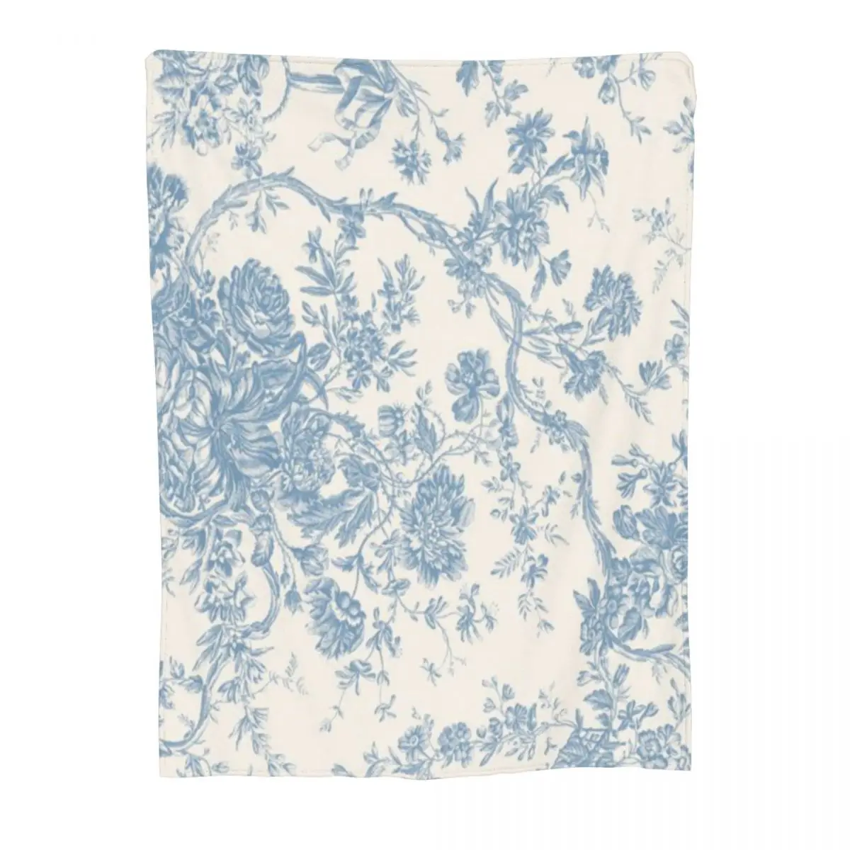 Ультра-мягкое Флисовое одеяло с цветочным рисунком французского синего цвета