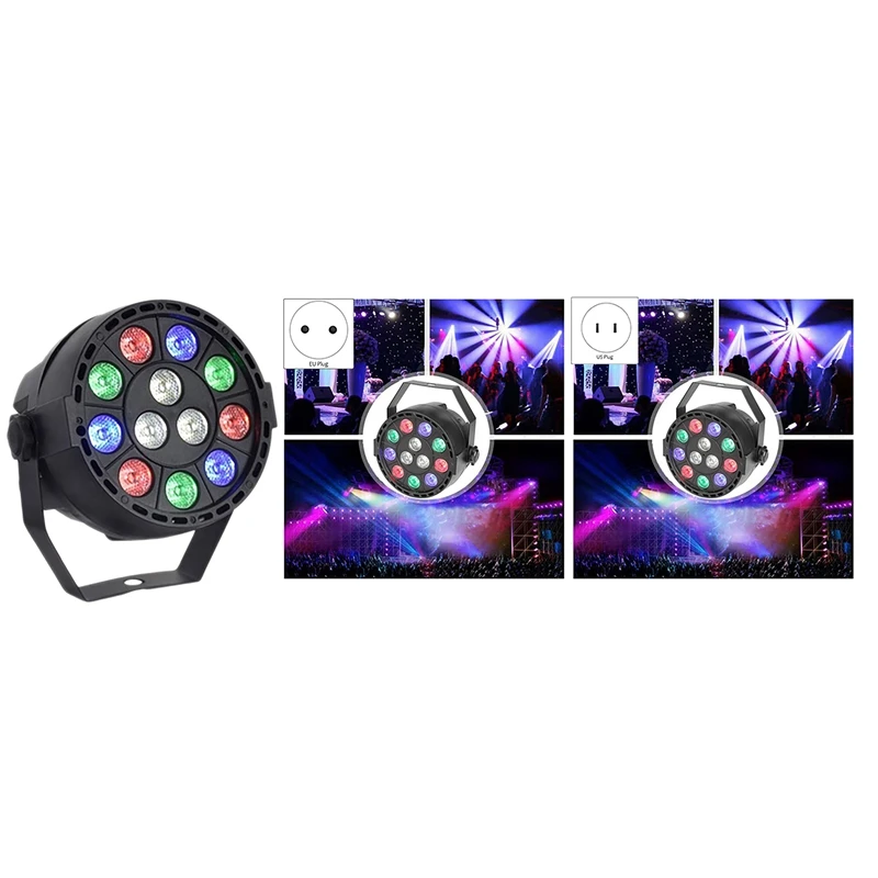 

Par Lights 12 LED RGB Stage Lights Voice-Activated Infrared Remote Control Suitable For Parties And Festivals