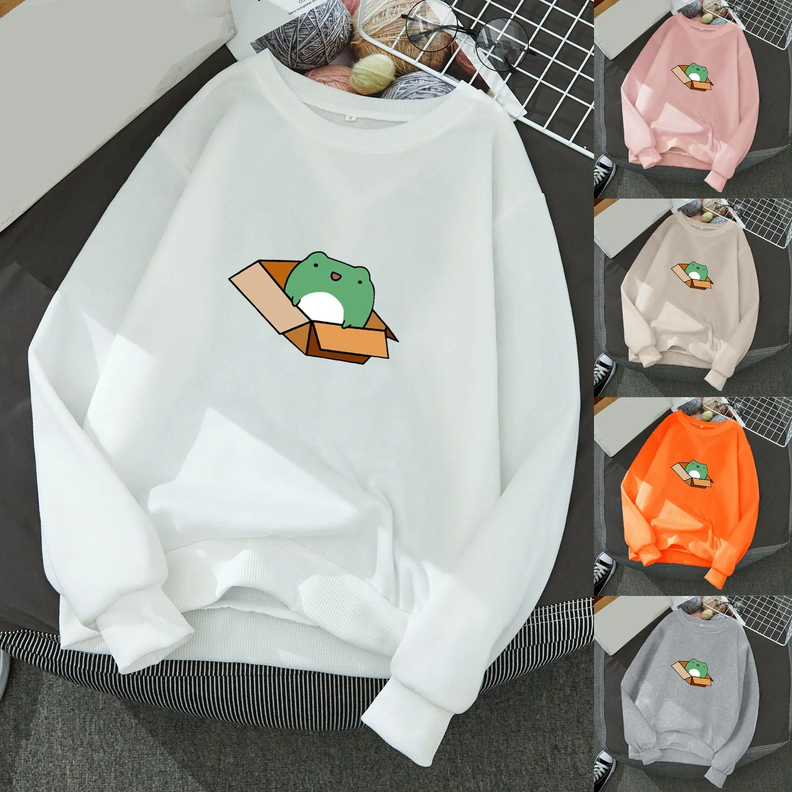 

Women's Pullovers Fun Graphic Print Round Neck Long Sleeve Womens Tunic Zip up Sweatshirt Fleece Jacket Women with Hoodie