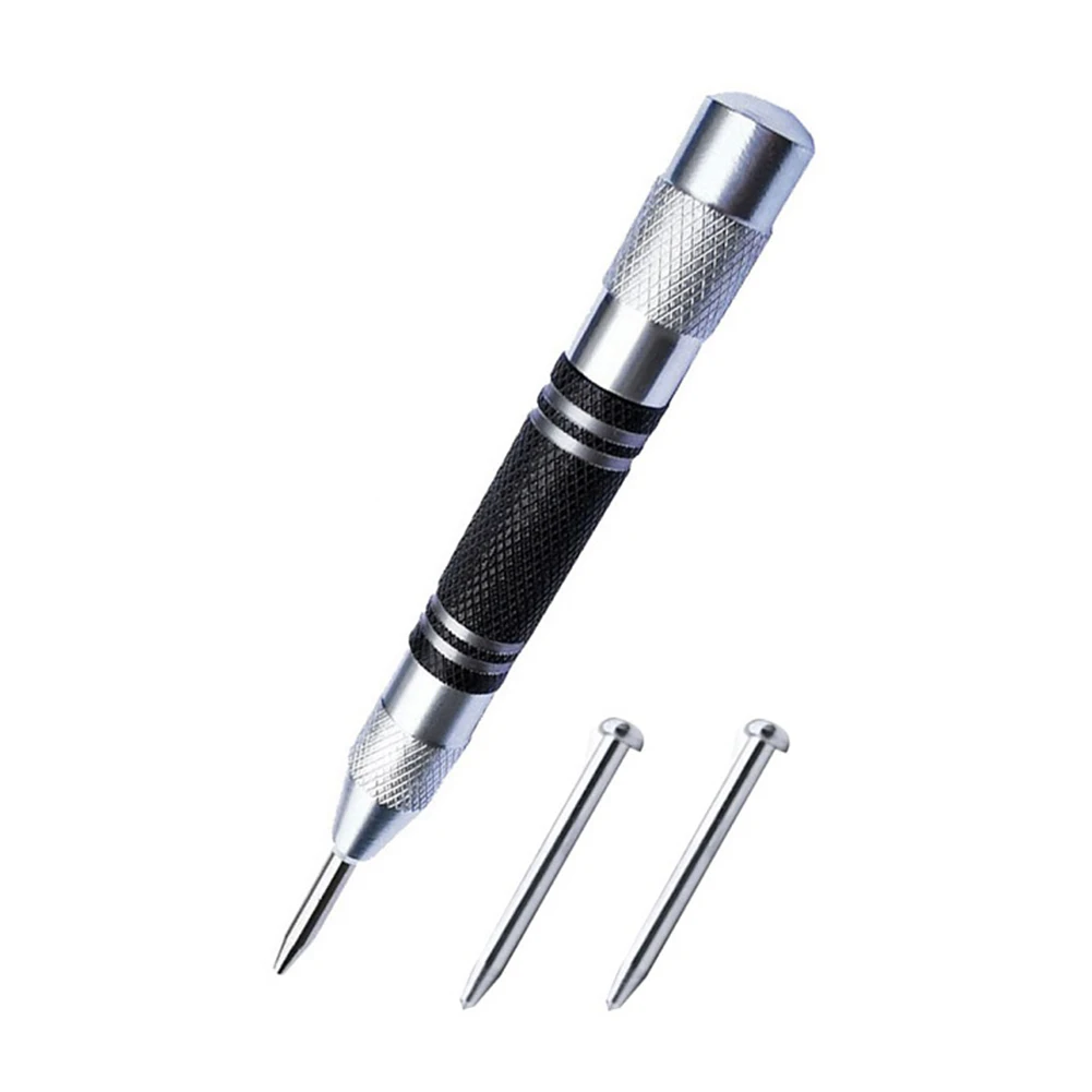 Automatic Center Punch Locator Silver Black Pin Spring Loaded Mark Hole for Marking Positioning Tool | Инструменты