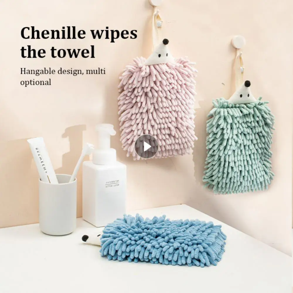 

Cartoon Animal Chenille Hand Towel For Kitchen Bathroom Super Soft Absorbent Quick-dry Handkerchief Home Microfiber Towels