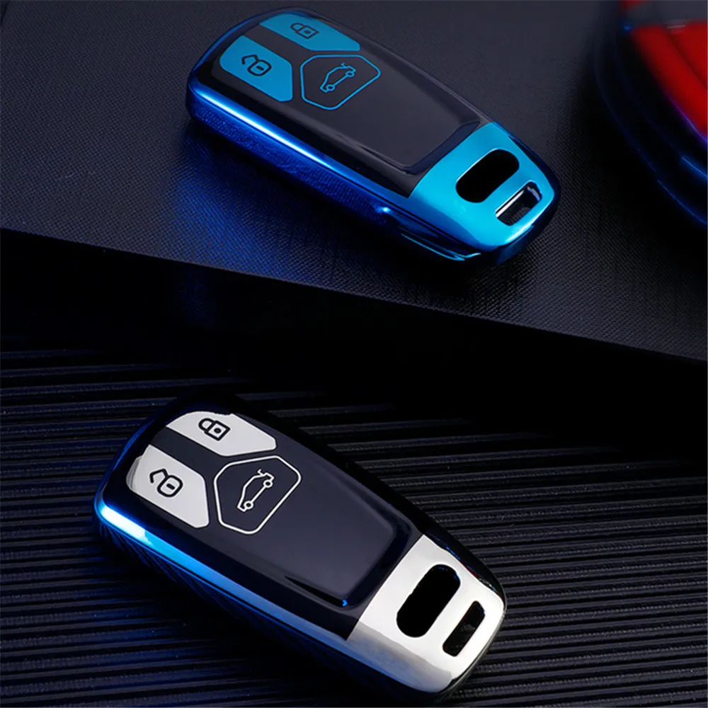 

Car Smart Key Cover Case Bag for Audi A4 B9 A5 A6 8S 8W Q5 Q7 4M S4 S5 S7 TT TTS TFSI RS Protector Accessories