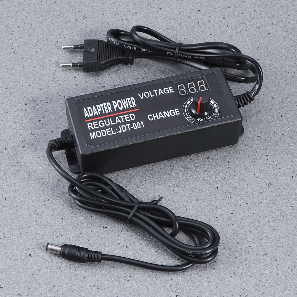 

3-12V 5A 60W Adjustable Plug Power Supply Adapter Engine ​​Controller Digital Screen with EU Plug
