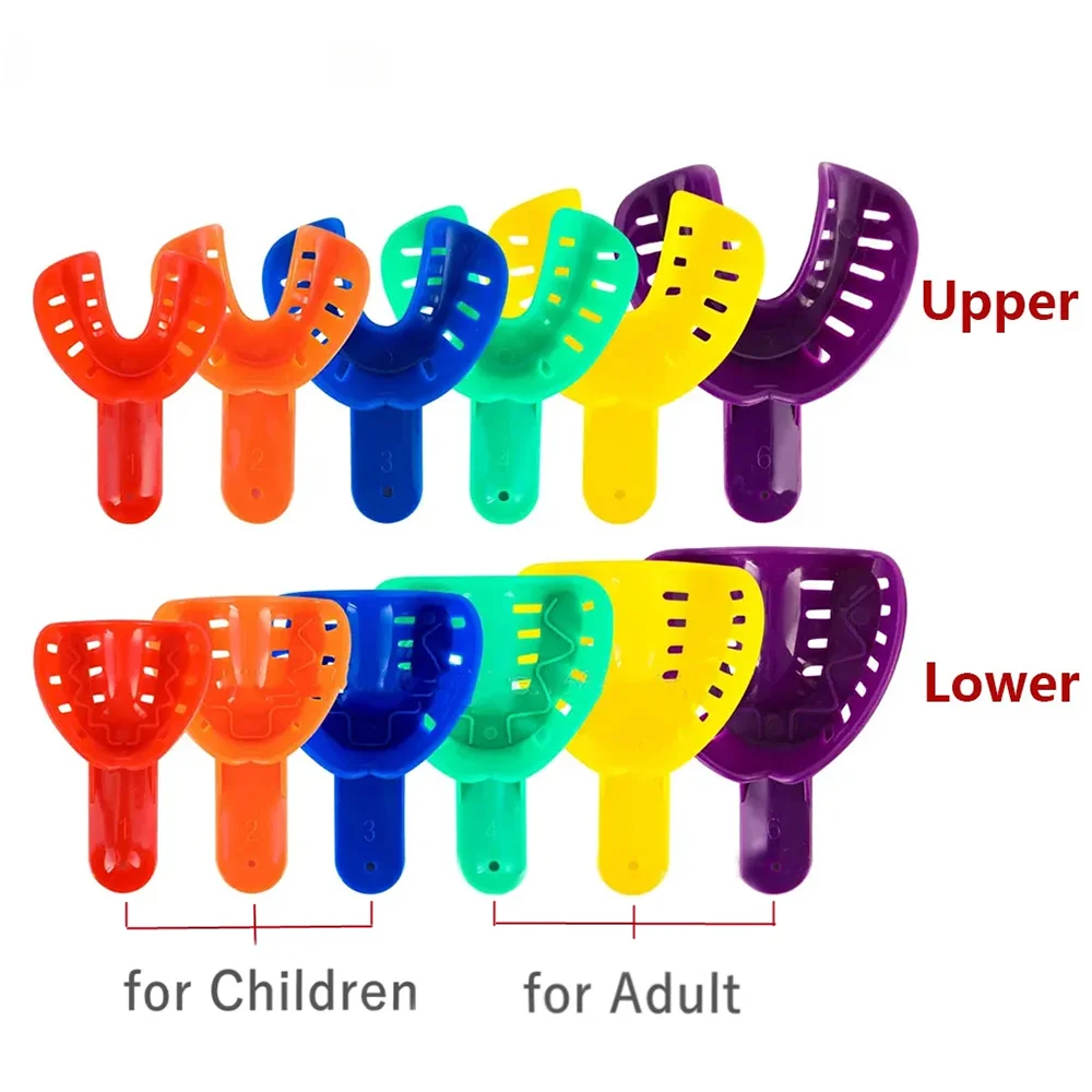 12 шт. одноразовые стоматологические слепочные лотки для взрослых и детей