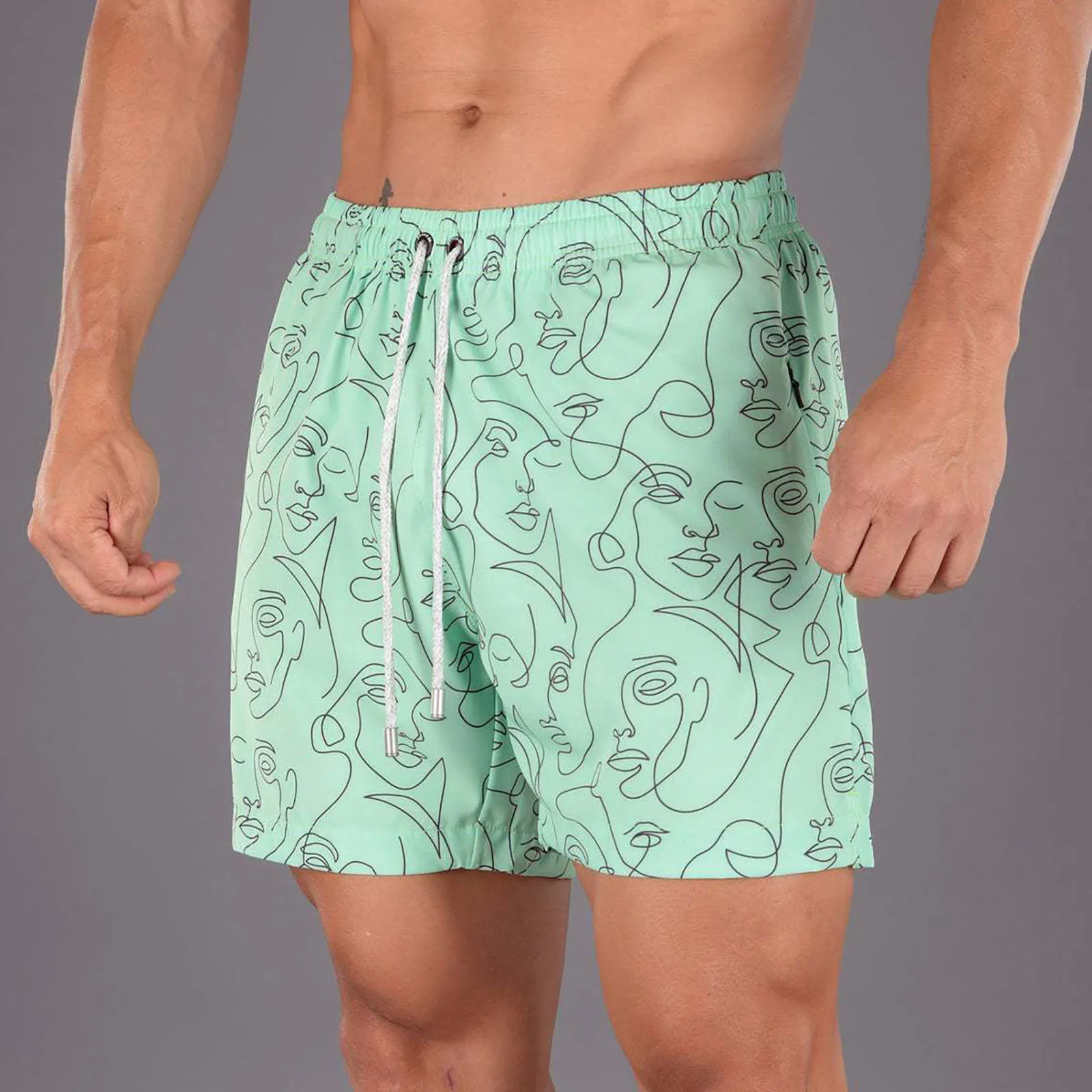 

2022 Quick Dry Summer Mens Drawstring Siwmwear Beach Board Shorts For Man Swim Trunks Swimming Shorts Beachwear Bathing Suit#g3